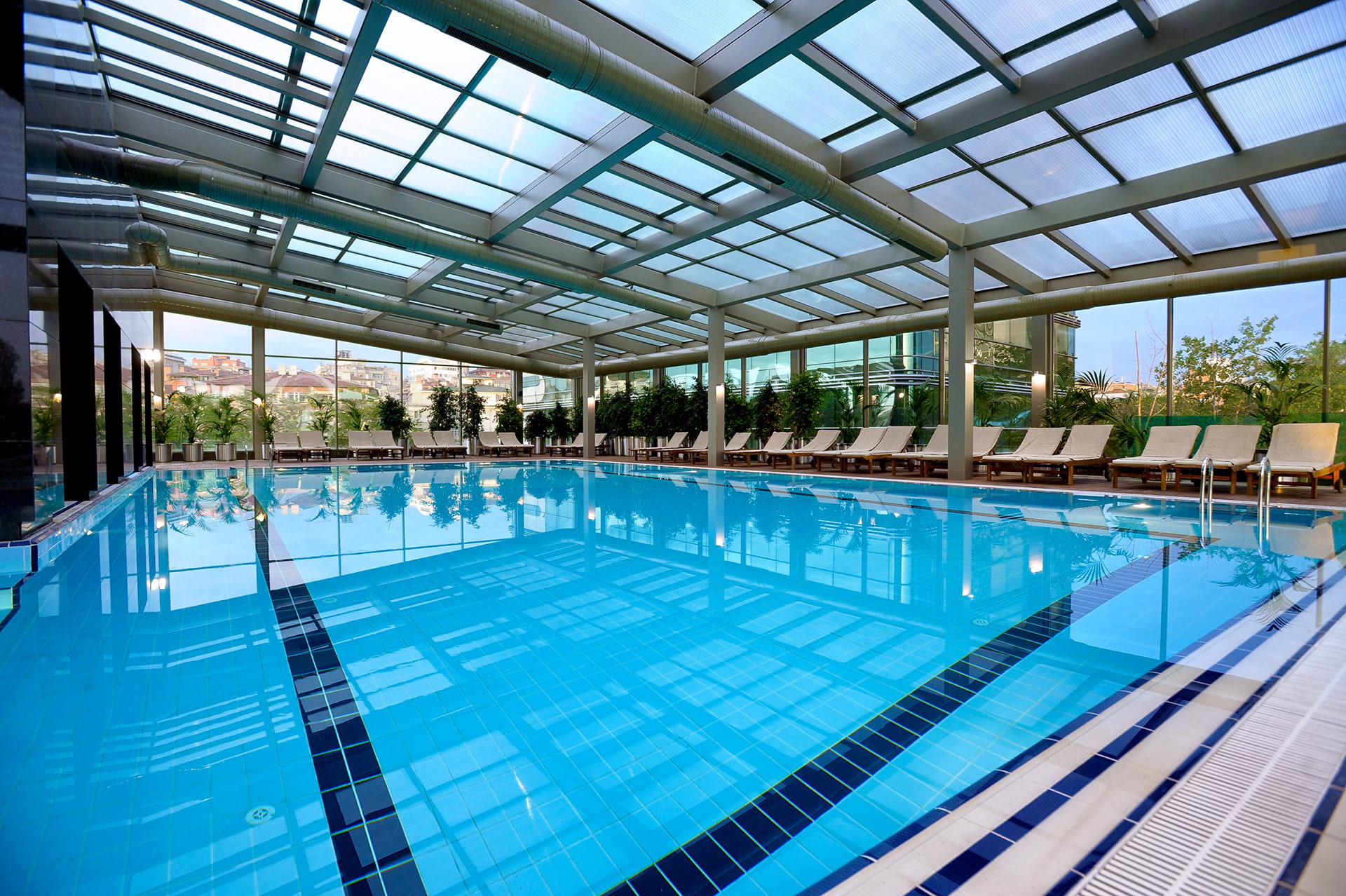 Semi-Open System Heated Indoor Pool 